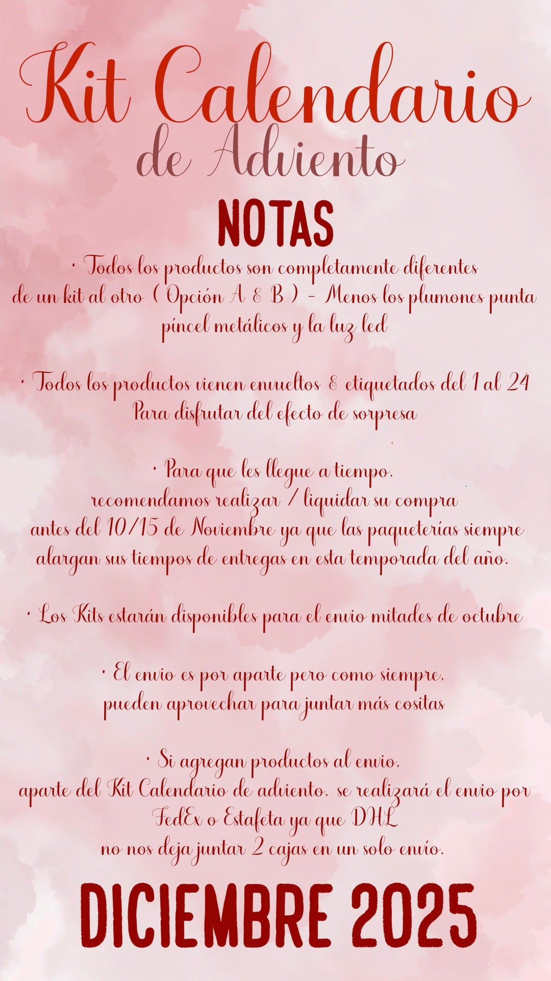 🎄🚨✨ PREVENTA - KIT CALENDARIO DE ADVIENTO✨🚨🎄