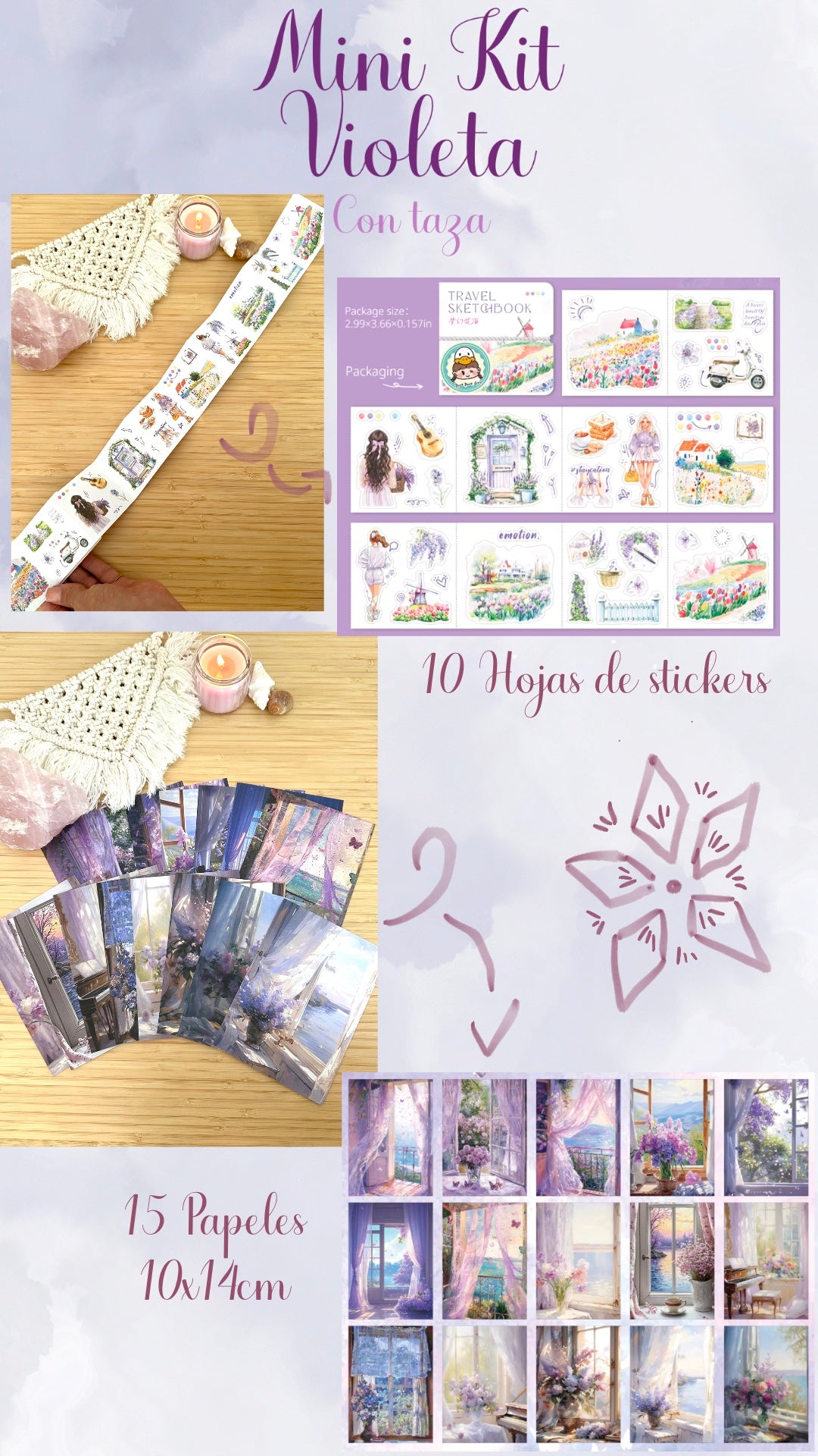 💜🪻✨ MINI KIT VIOLETA CON TAZA ✨🪻💜